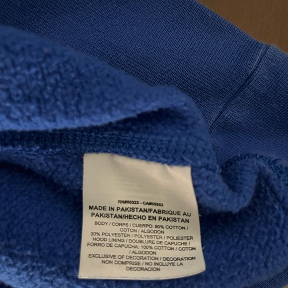 Nike Royal Blue Men's Hoodie with Red Logo - Picture 4 of 4